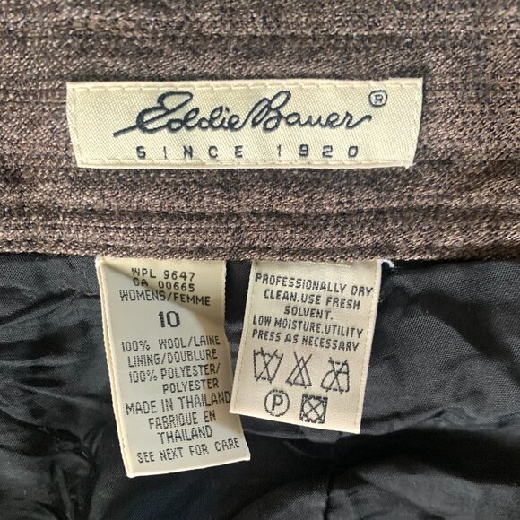 Eddie Bauer Vintage Brown Wool Trousers - 10/6 - Picture 2 of 9